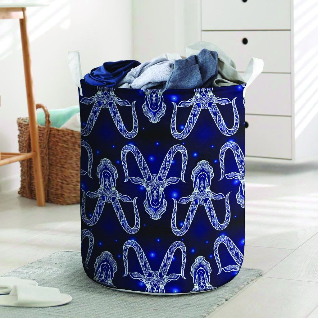 Capricorn Gothic Witch Laundry Basket-grizzshop