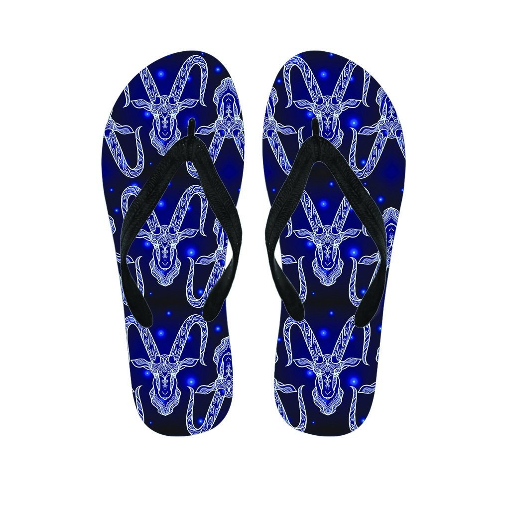 Capricorn Gothic Witch Men's Flip Flops-grizzshop