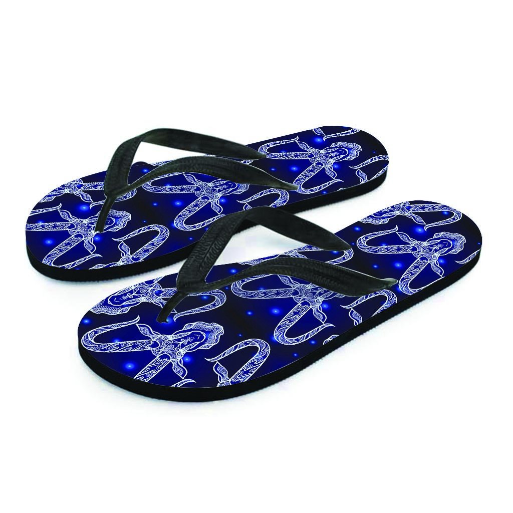 Capricorn Gothic Witch Men's Flip Flops-grizzshop