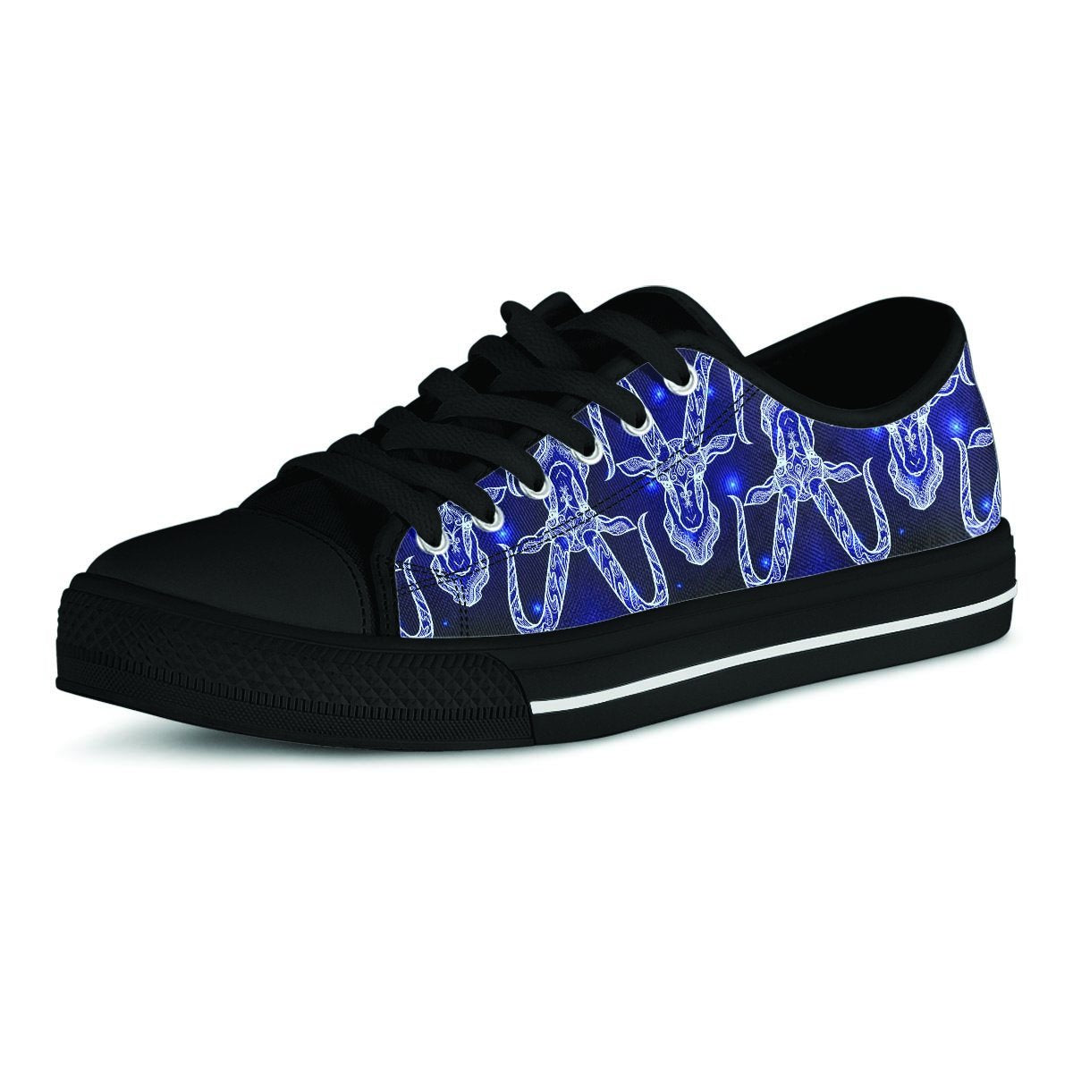 Capricorn Gothic Witch Men's Low Top Shoes-grizzshop