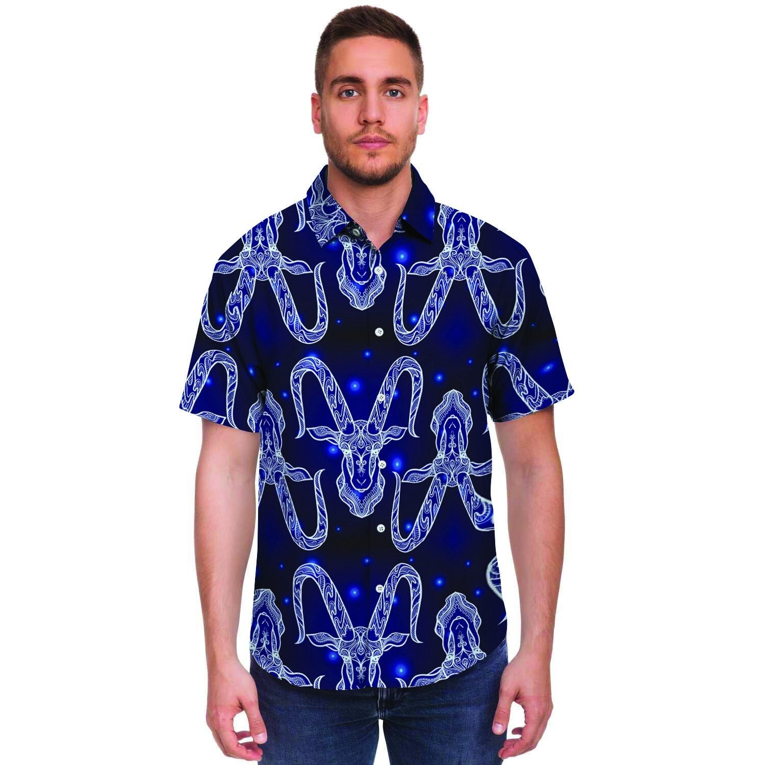 Capricorn Gothic Witch Men's Short Sleeve Shirt-grizzshop