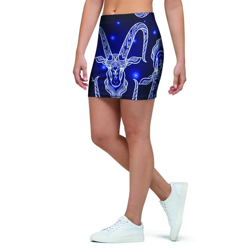 Capricorn Gothic Witch Mini Skirt-grizzshop