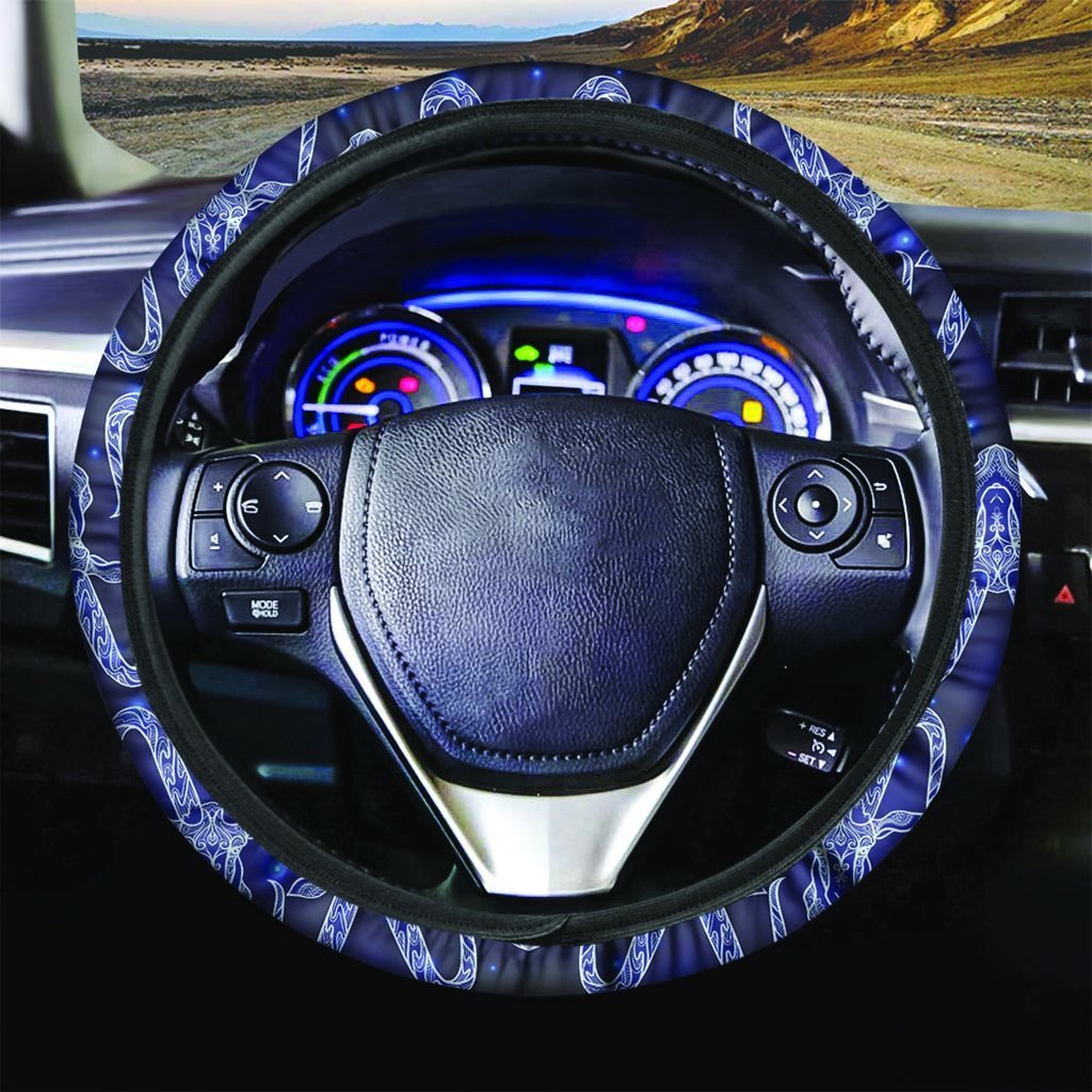 Capricorn Gothic Witch Steering Wheel Cover-grizzshop