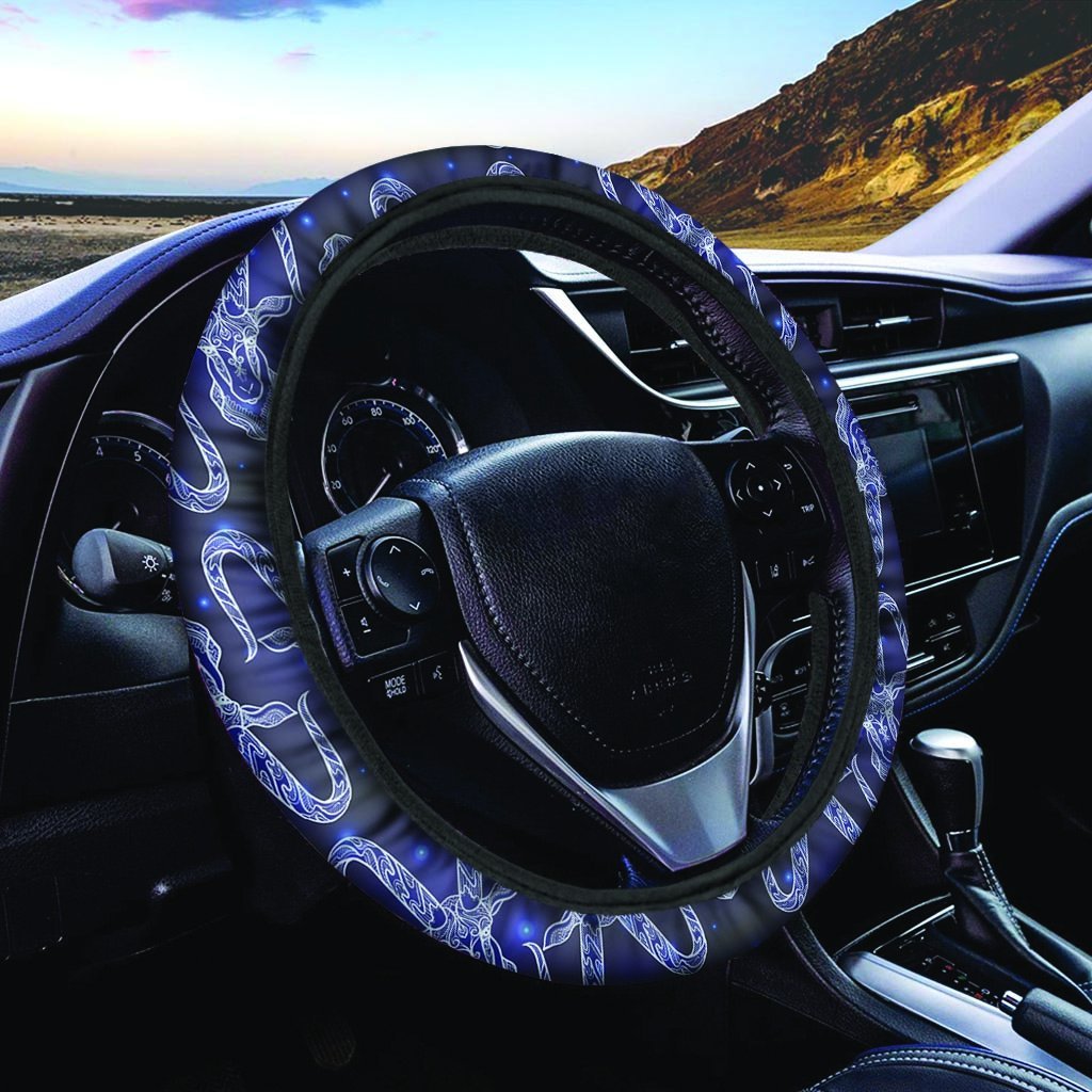 Capricorn Gothic Witch Steering Wheel Cover-grizzshop