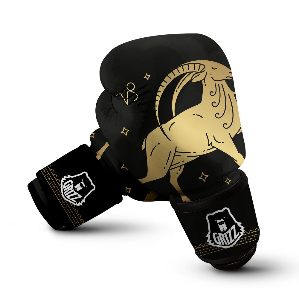 Capricorn Sign Astrological Print Boxing Gloves-grizzshop