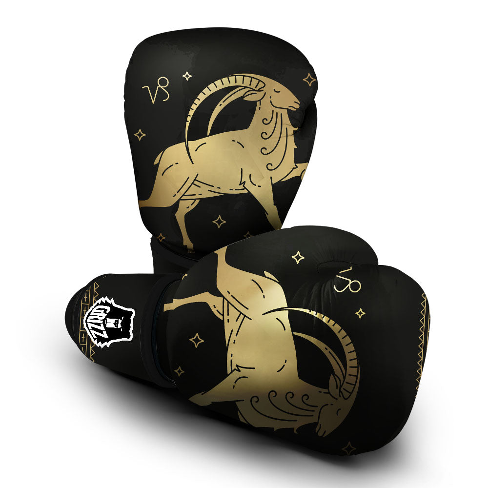 Capricorn Sign Astrological Print Boxing Gloves-grizzshop