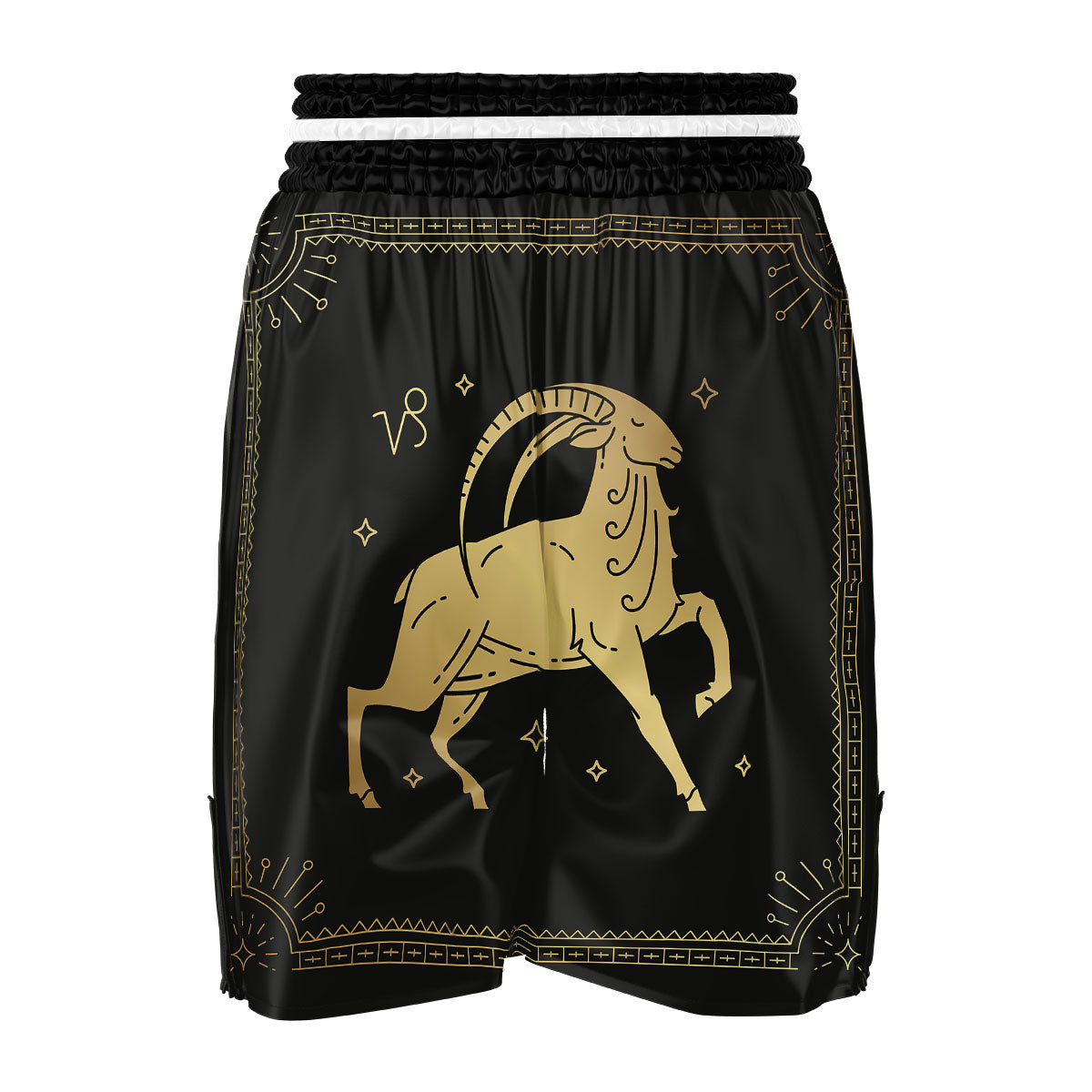 Capricorn Sign Astrological Print Boxing Shorts-grizzshop