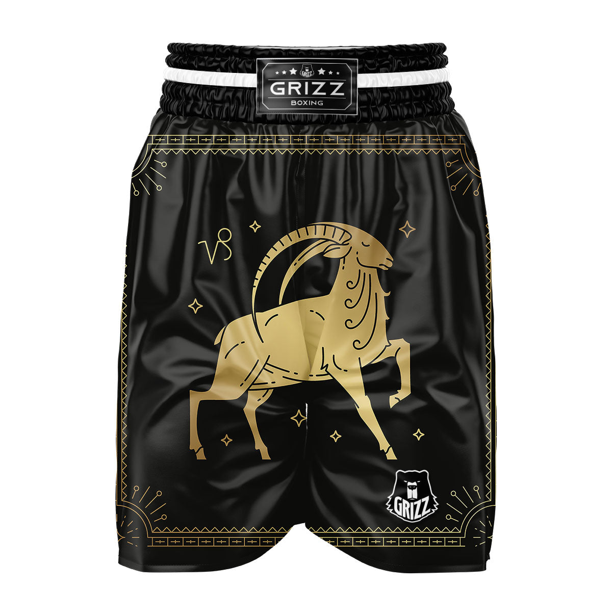 Capricorn Sign Astrological Print Boxing Shorts-grizzshop