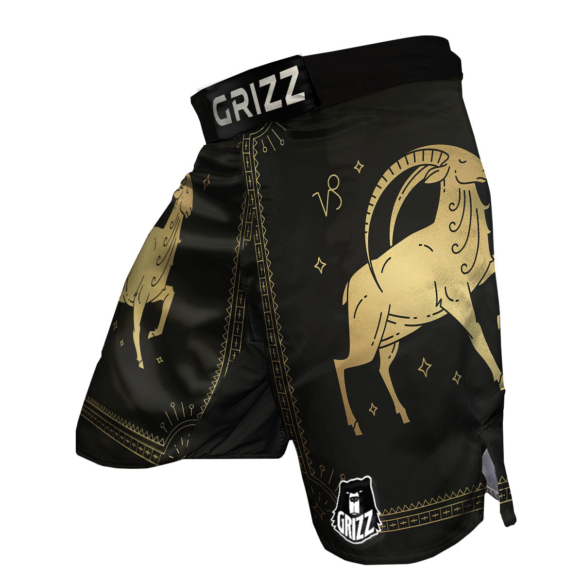 Capricorn Sign Astrological Print MMA Shorts-grizzshop