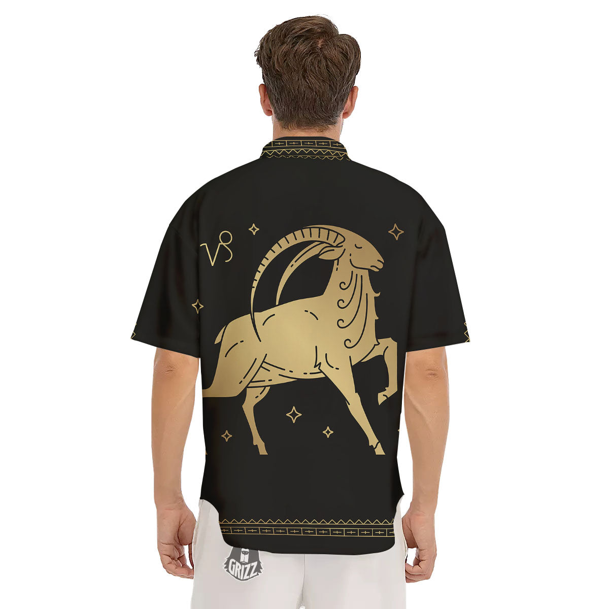 Capricorn Sign Astrological Print Men's Short Sleeve Shirts-grizzshop