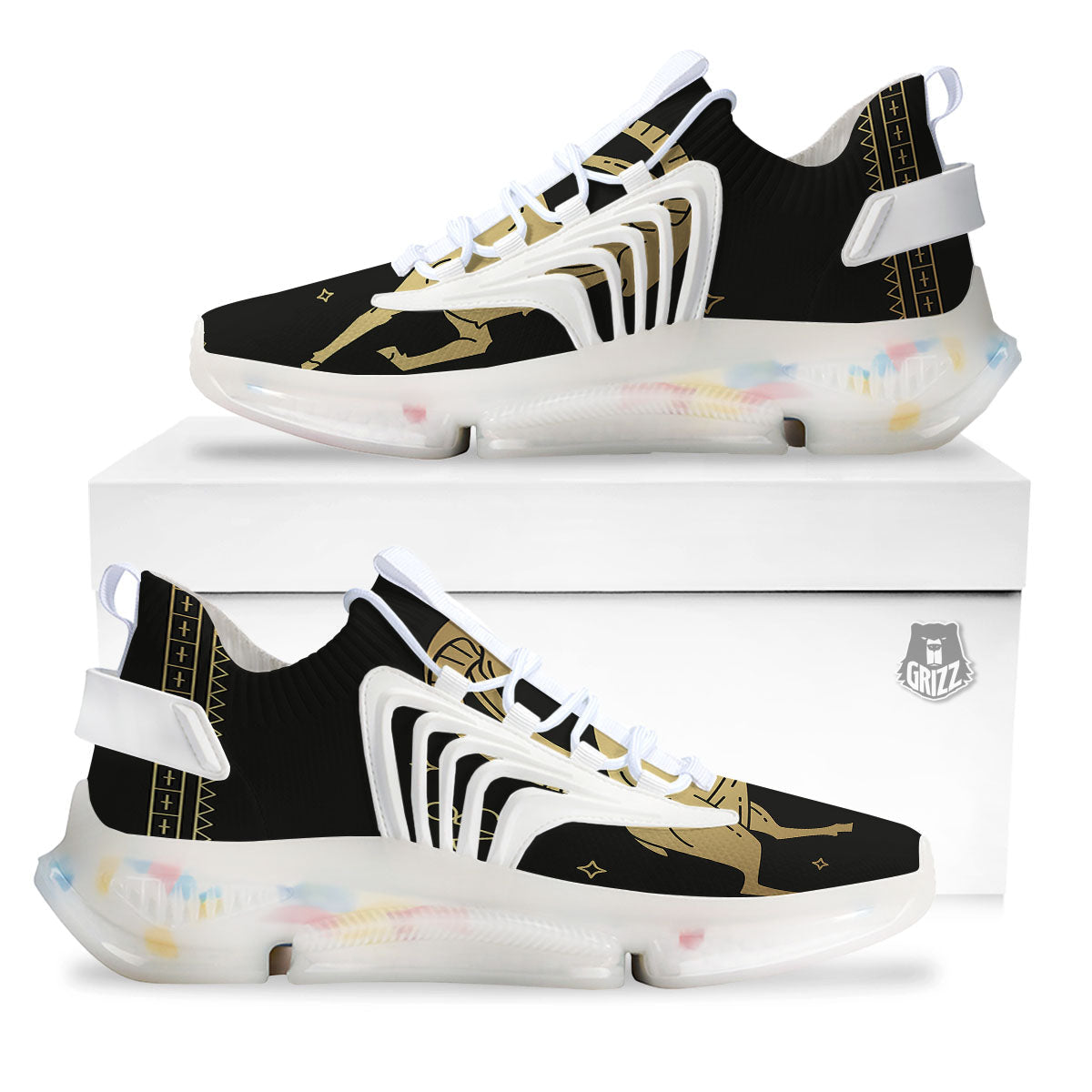 Capricorn Sign Astrological Print White Gym Shoes-grizzshop