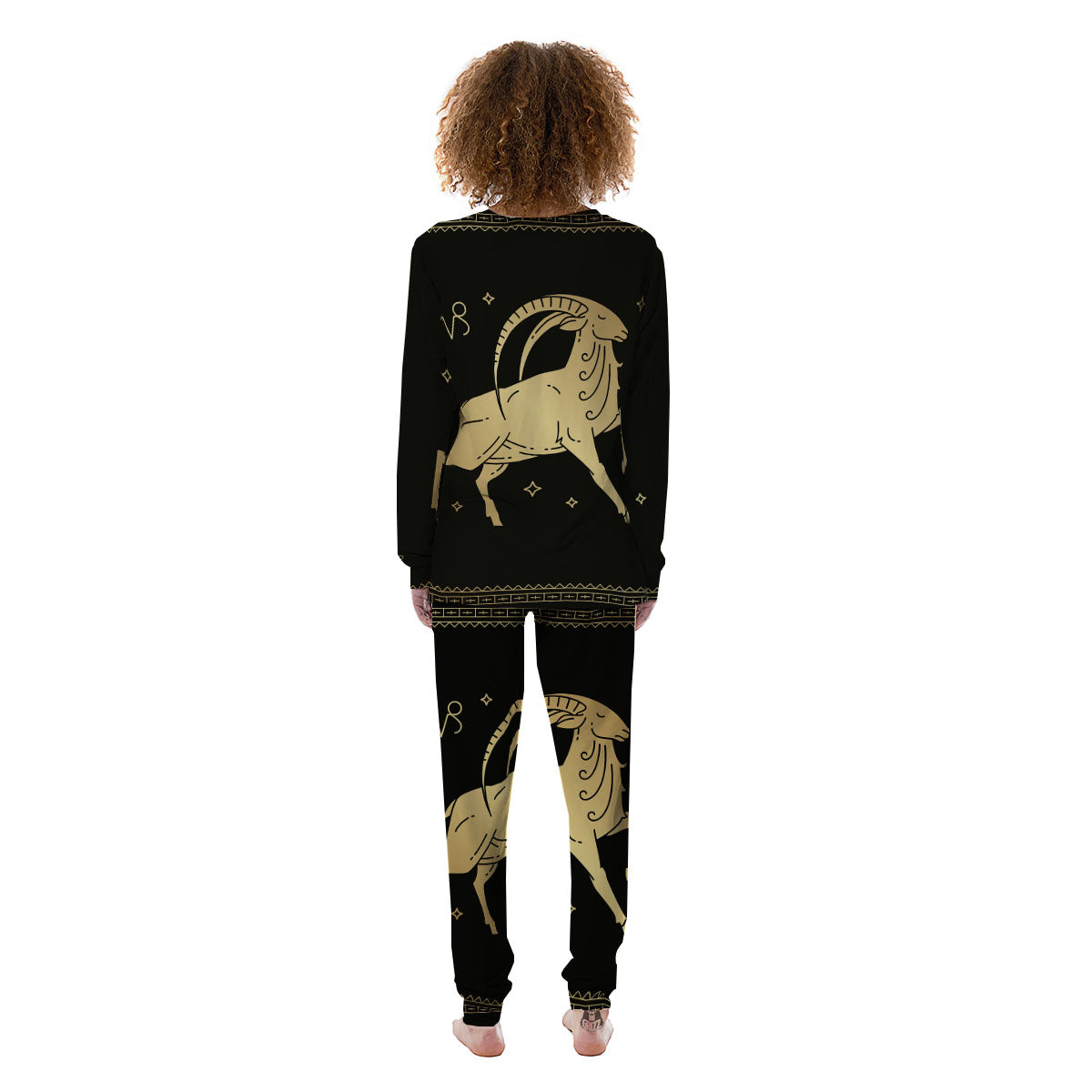 Capricorn Sign Astrological Print Women's Pajamas-grizzshop