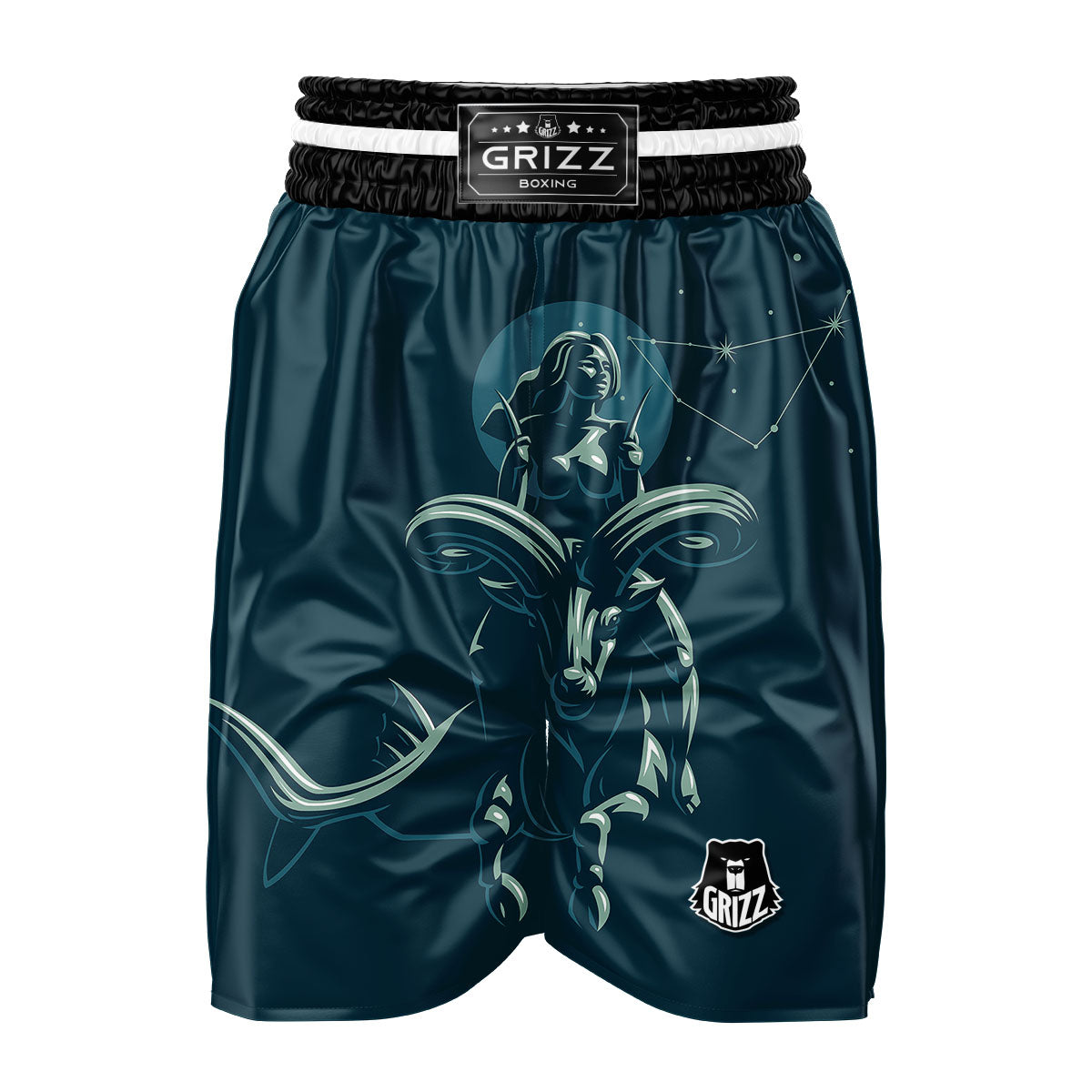Capricorn Sign Astrology Print Boxing Shorts-grizzshop