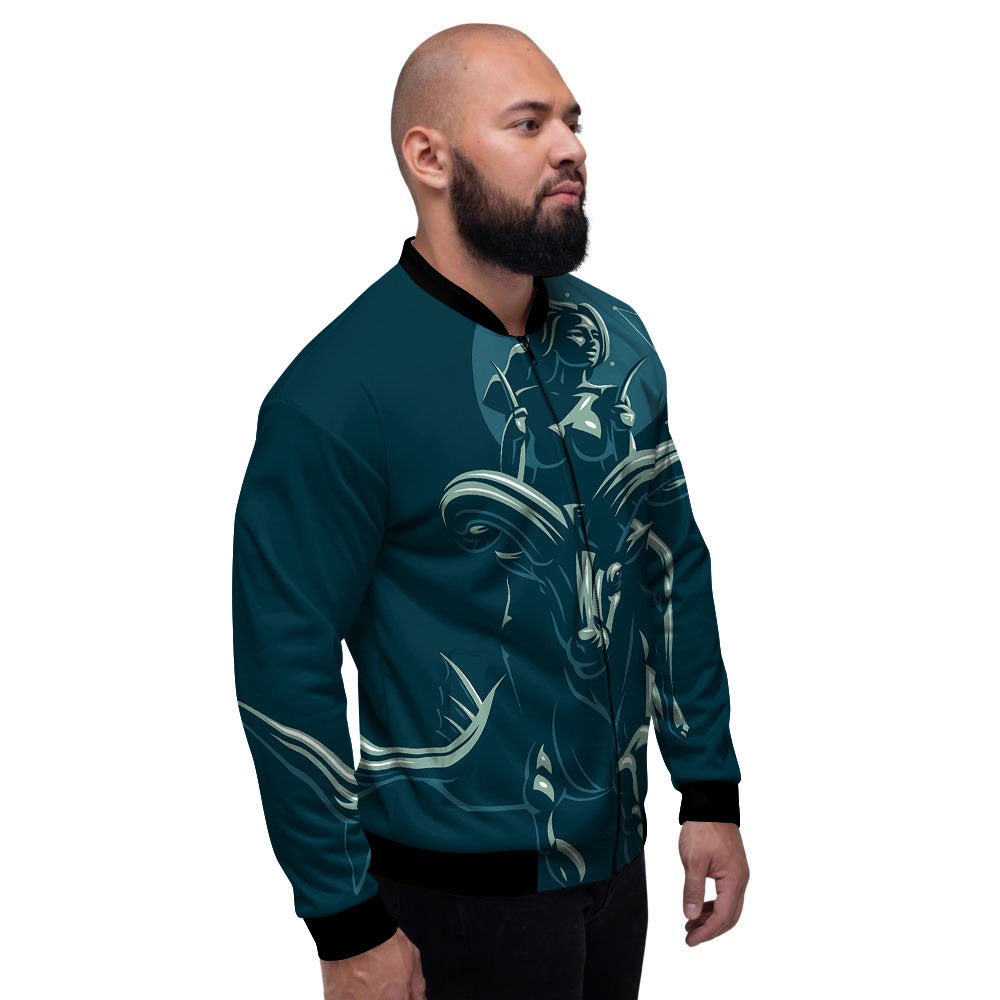 Capricorn Sign Astrology Print Men's Bomber Jacket-grizzshop