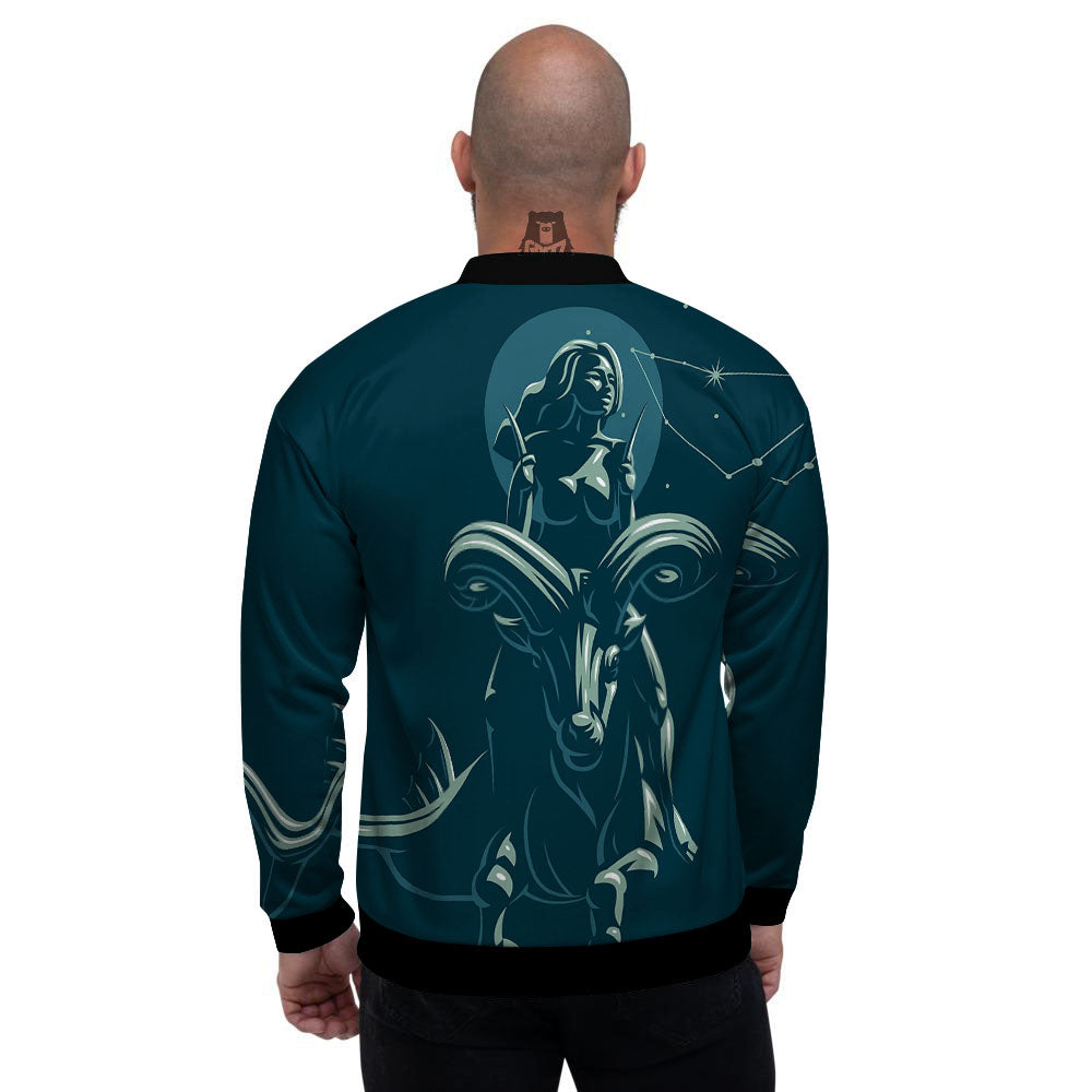 Capricorn Sign Astrology Print Men's Bomber Jacket-grizzshop