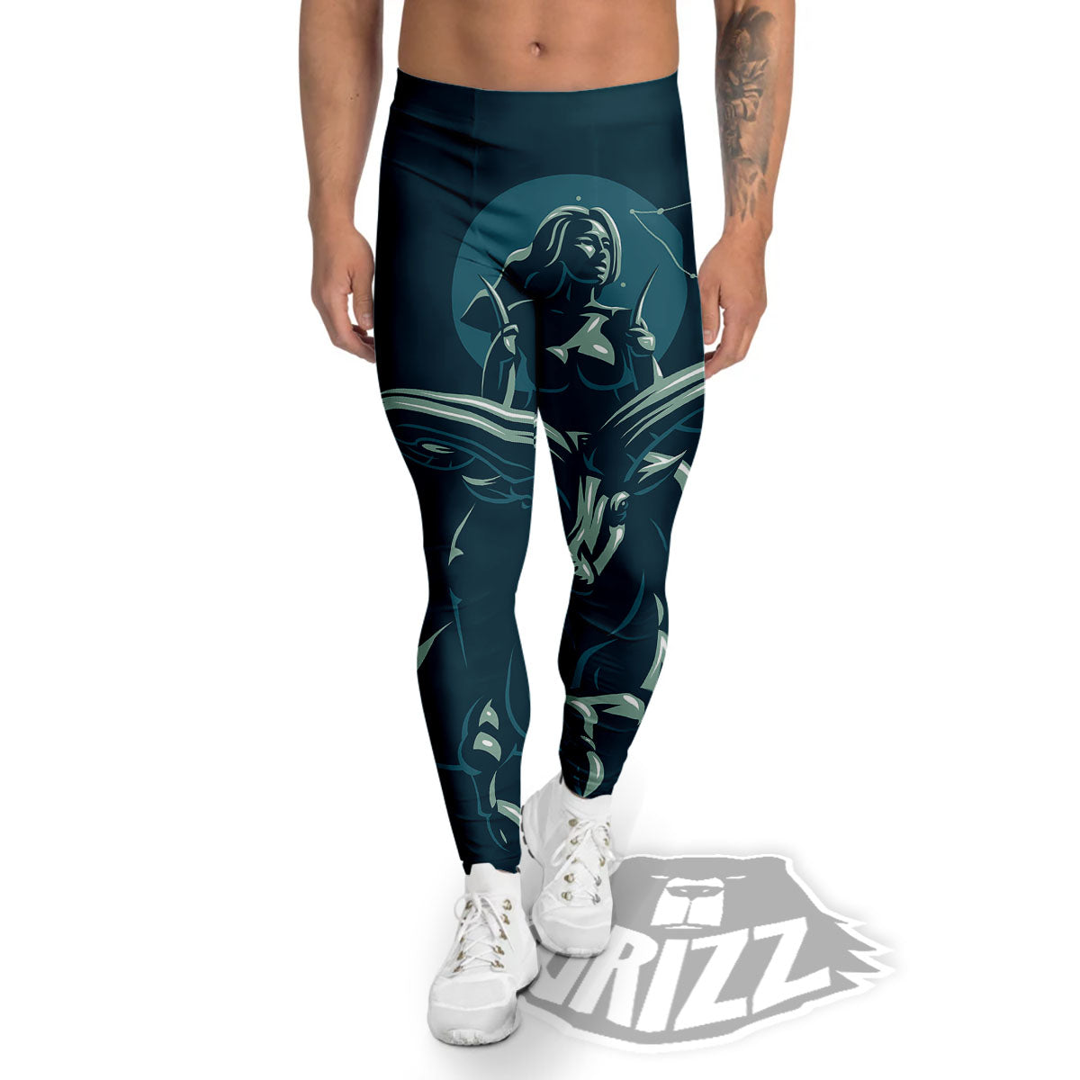 Capricorn Sign Astrology Print Men's Leggings-grizzshop