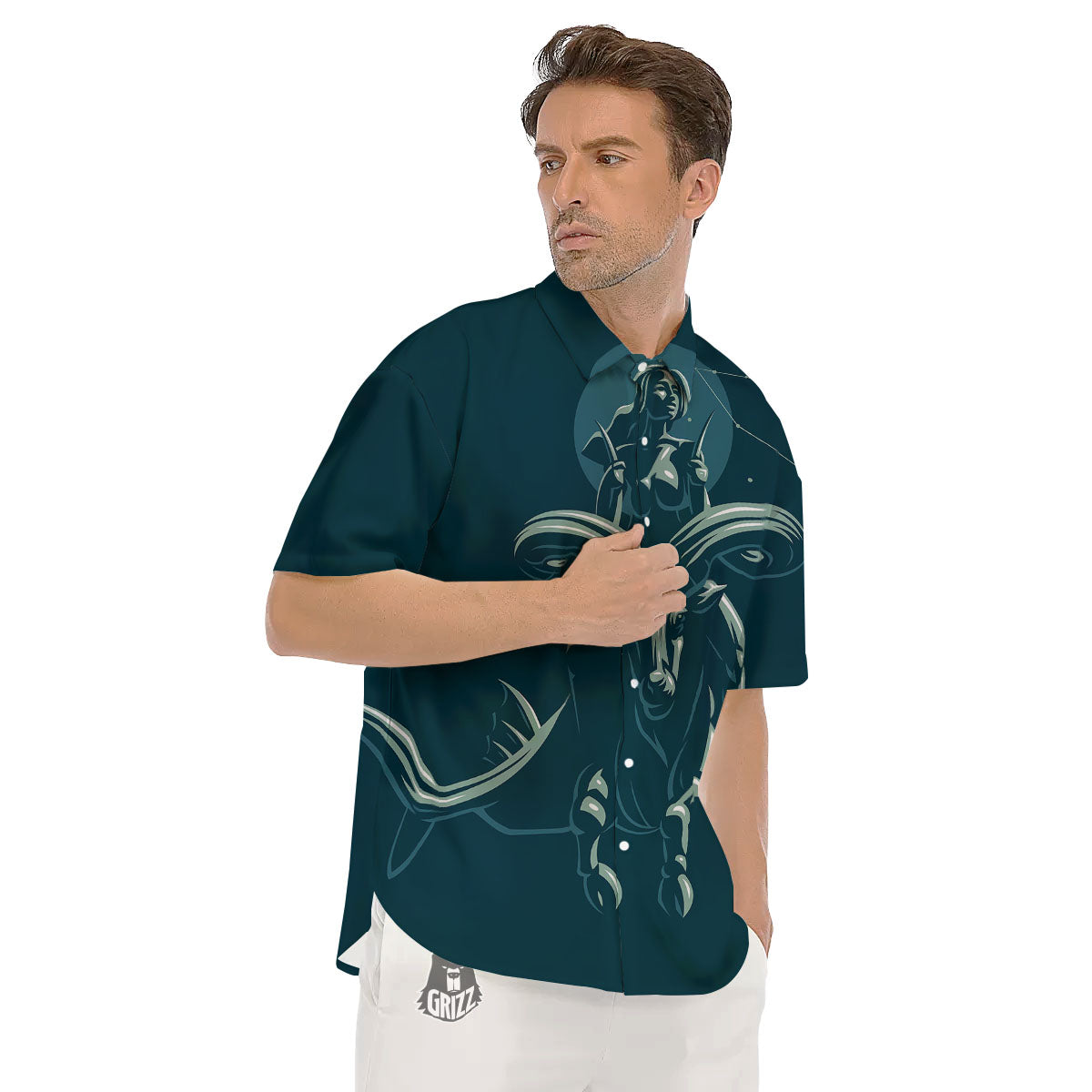 Capricorn Sign Astrology Print Men's Short Sleeve Shirts-grizzshop