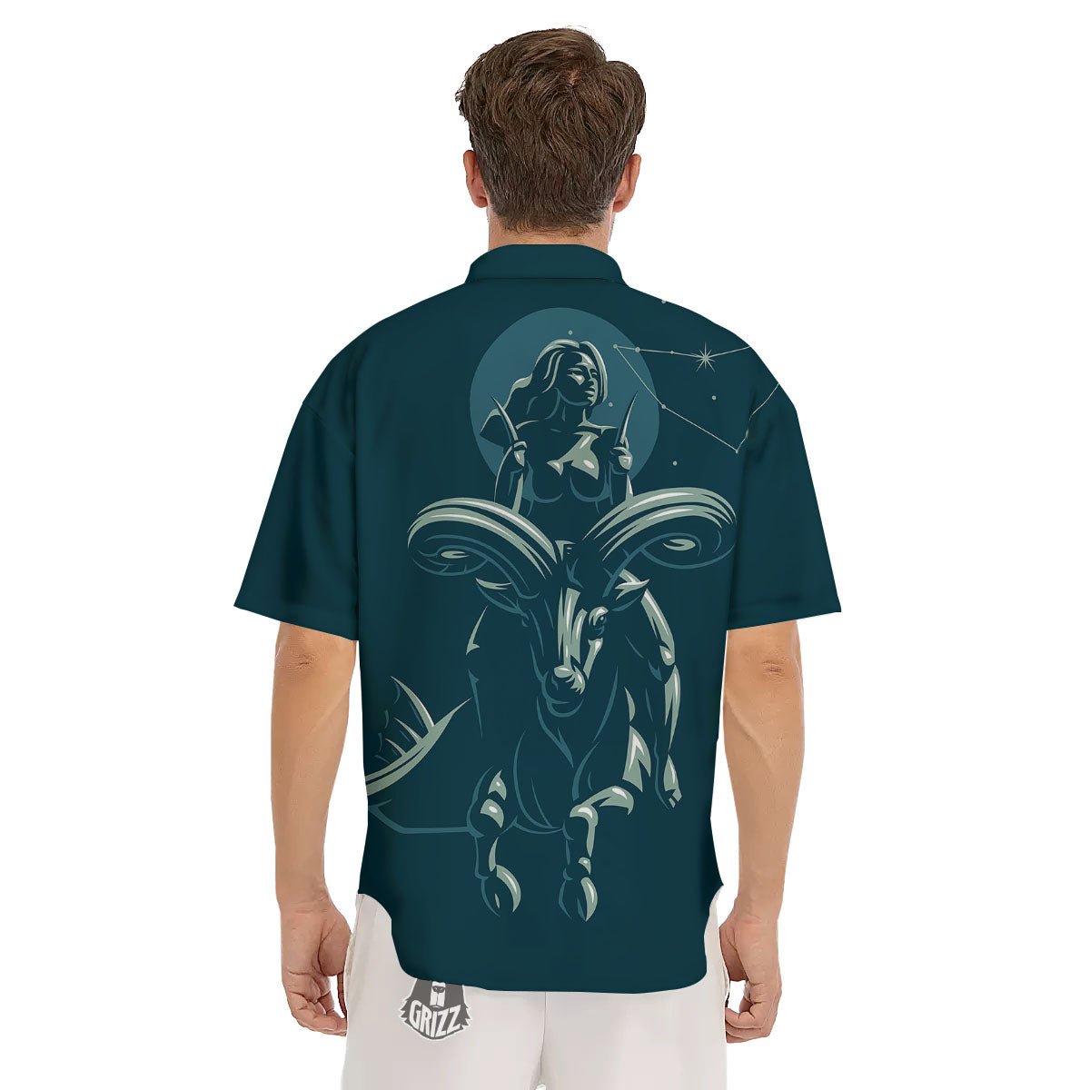 Capricorn Sign Astrology Print Men's Short Sleeve Shirts-grizzshop