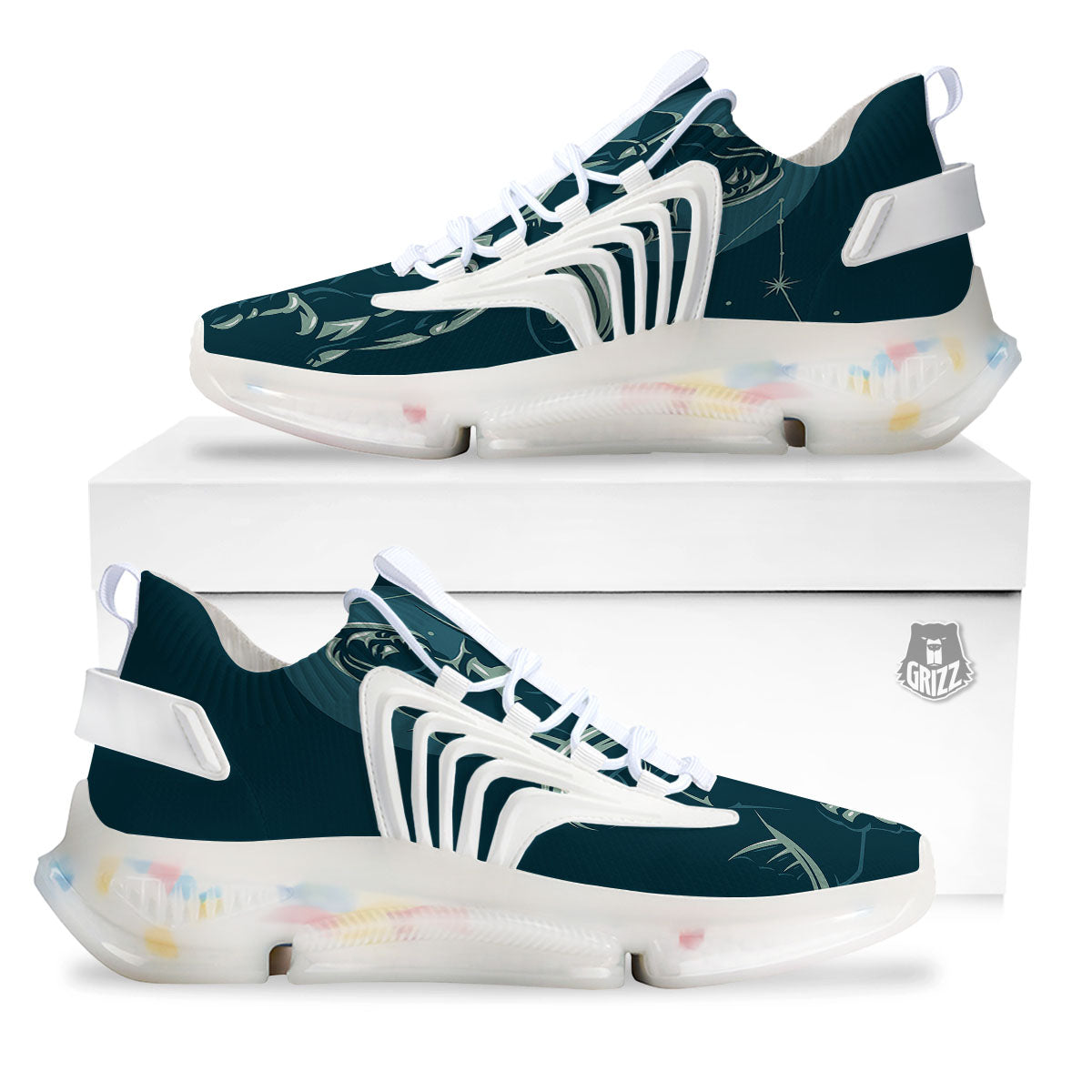 Capricorn Sign Astrology Print White Gym Shoes-grizzshop