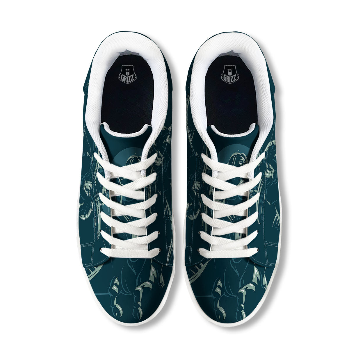 Capricorn Sign Astrology Print White Low Top Sneakers-grizzshop