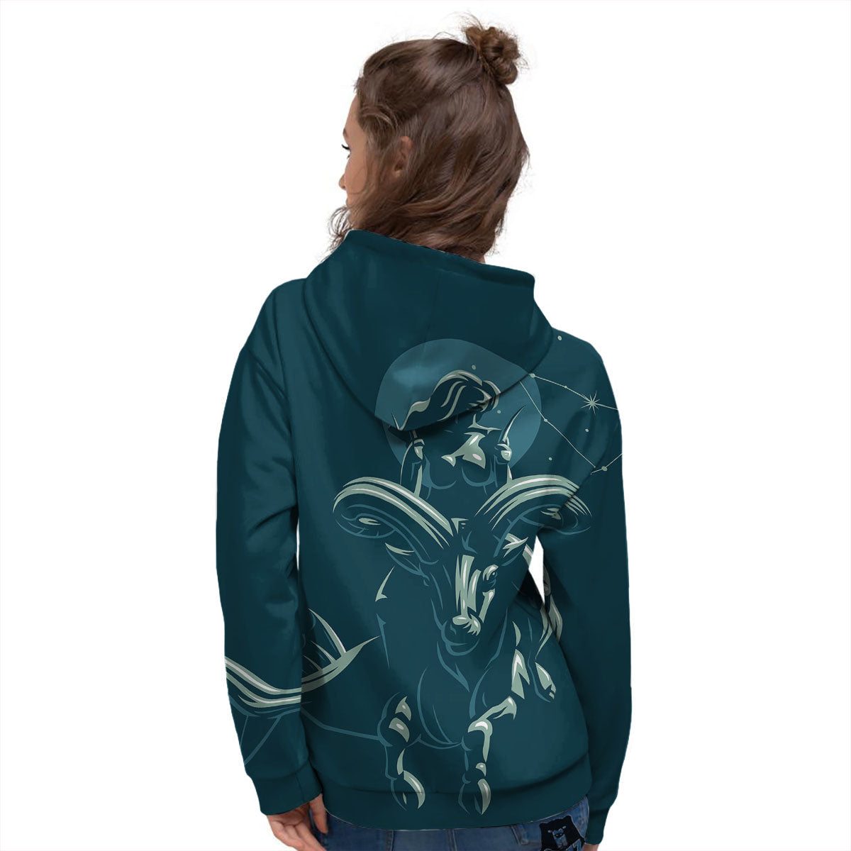 Capricorn Sign Astrology Print Women's Hoodie-grizzshop