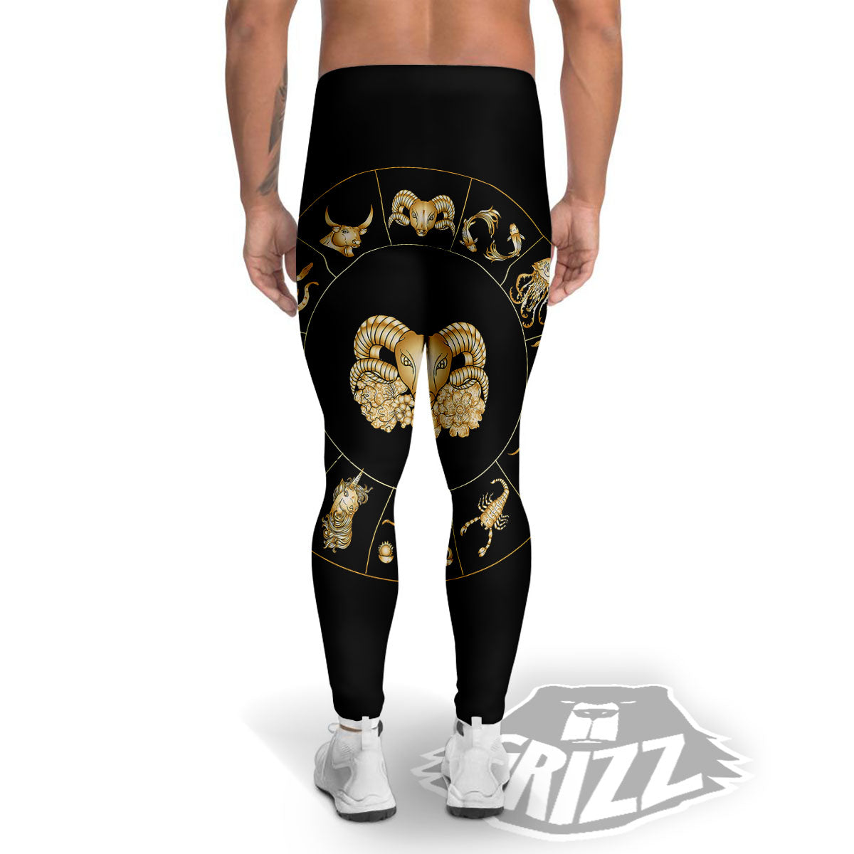 Capricorn Sign Fantasy Print Men's Leggings-grizzshop