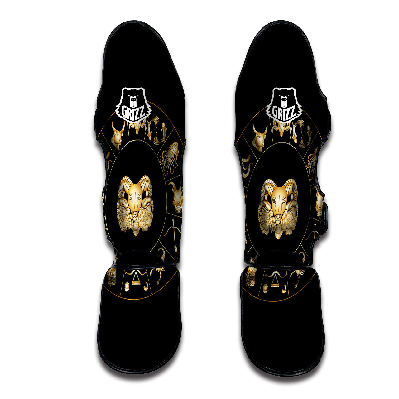 Capricorn Sign Fantasy Print Muay Thai Shin Guards-grizzshop