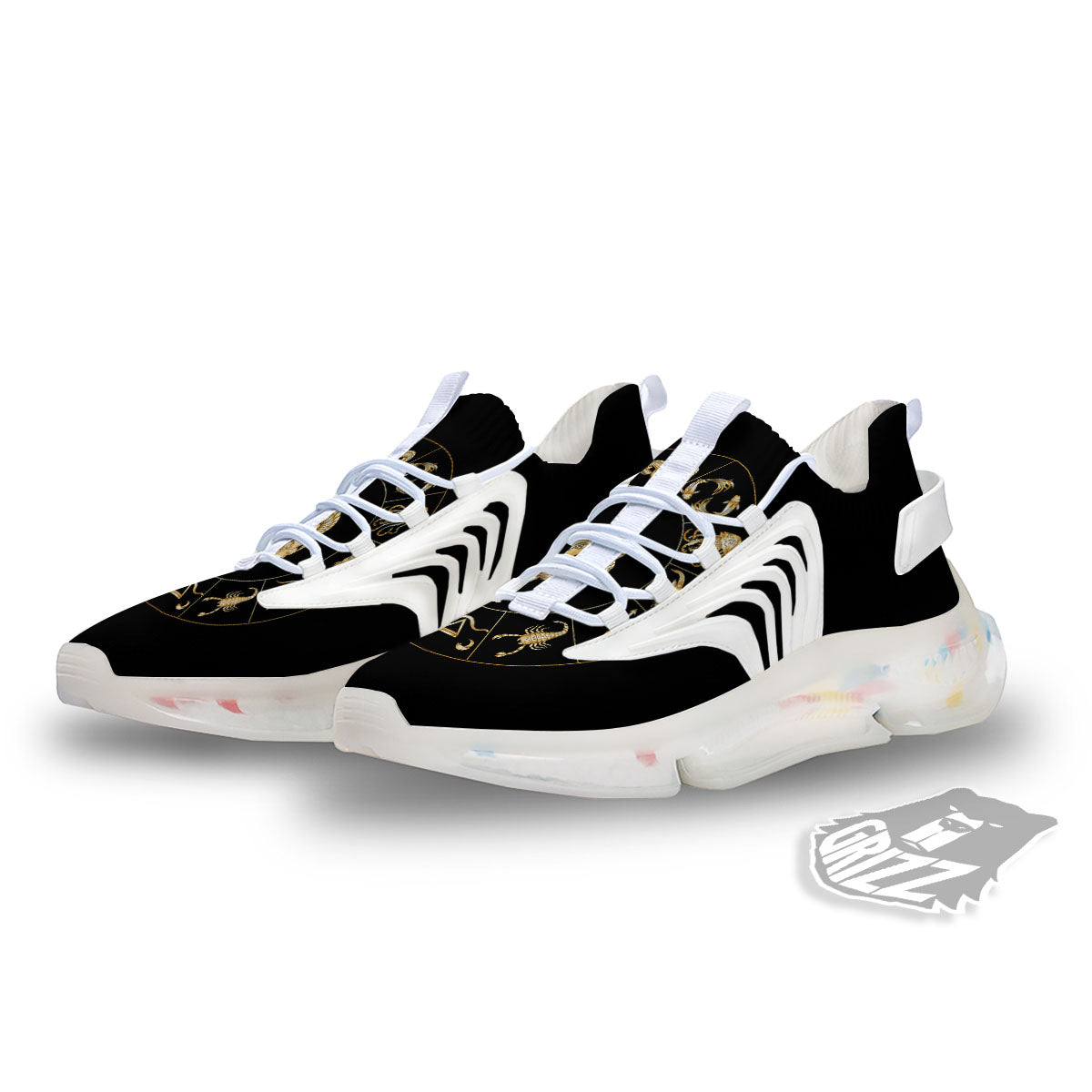 Capricorn Sign Fantasy Print White Gym Shoes-grizzshop
