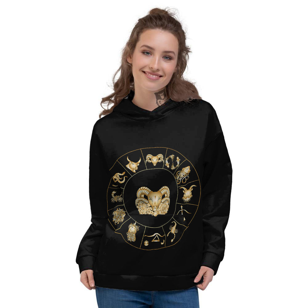Capricorn Sign Fantasy Print Women's Hoodie-grizzshop