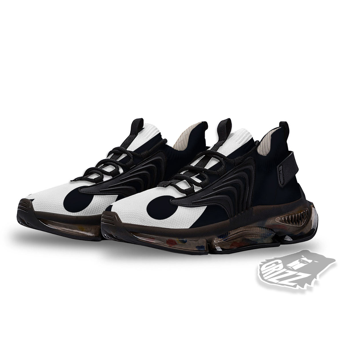Capricorn Sign Zodiac White And Black Print Black Gym Shoes-grizzshop