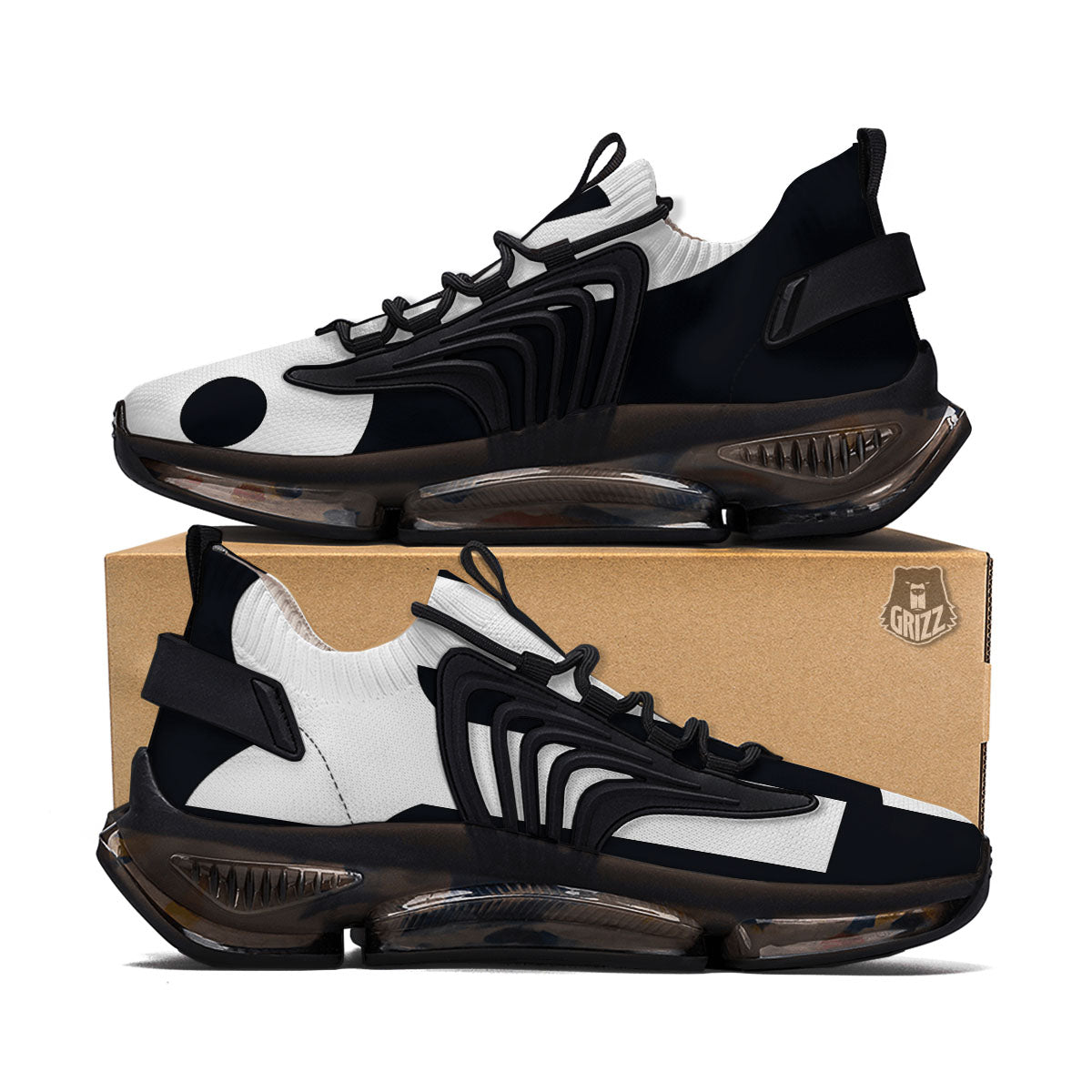 Capricorn Sign Zodiac White And Black Print Black Gym Shoes-grizzshop
