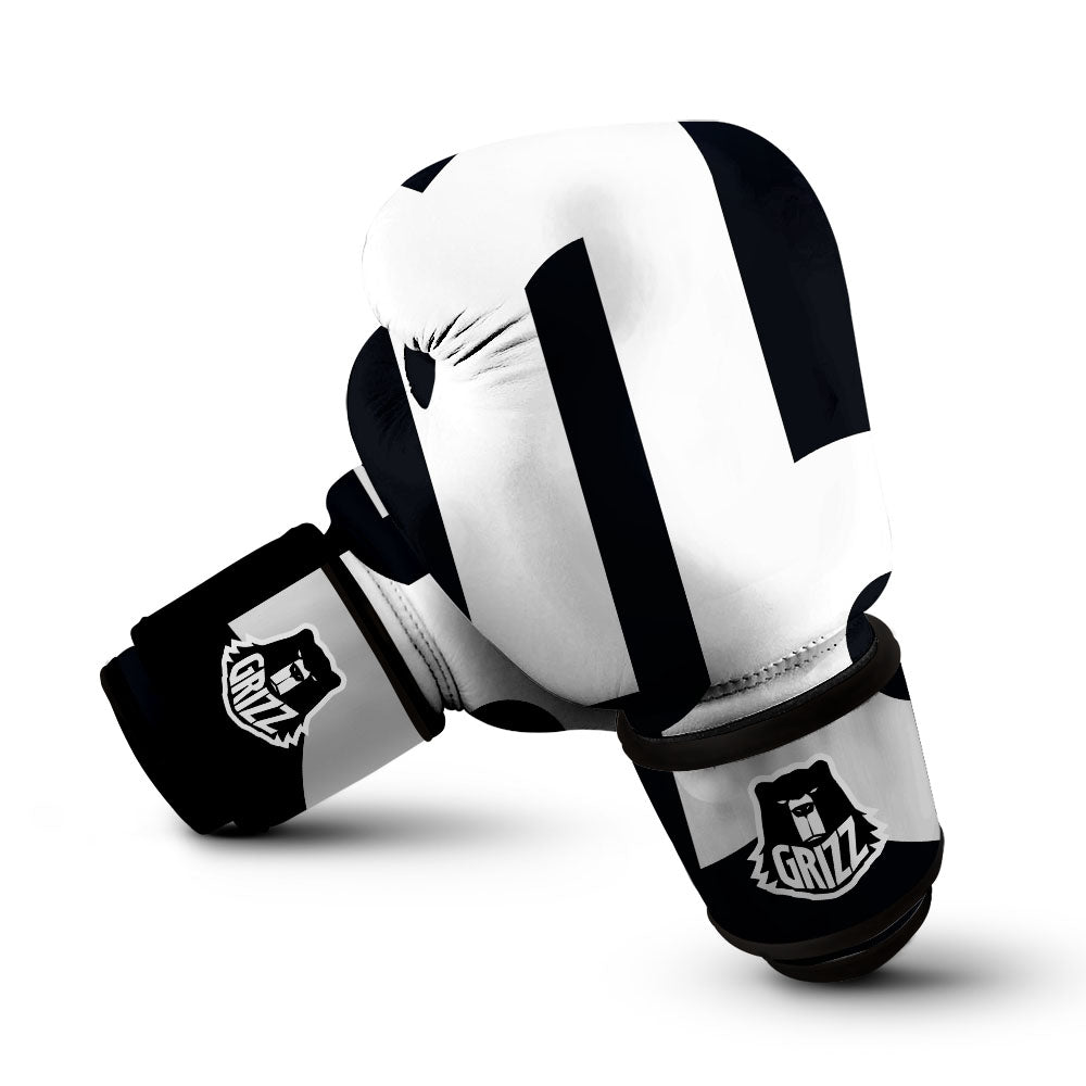 Capricorn Sign Zodiac White And Black Print Boxing Gloves-grizzshop