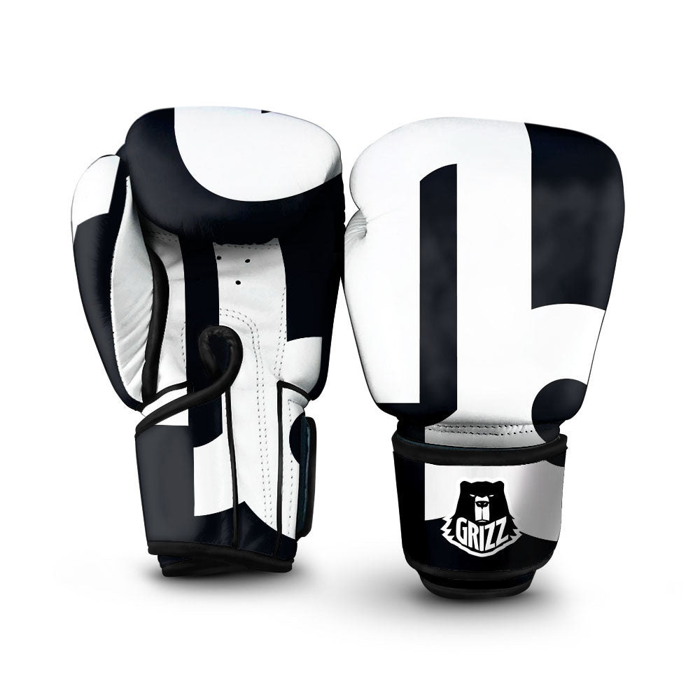 Capricorn Sign Zodiac White And Black Print Boxing Gloves-grizzshop