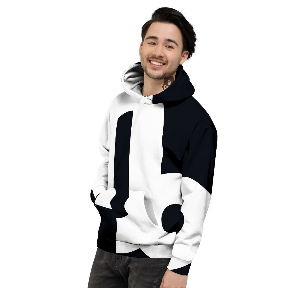 Capricorn Sign Zodiac White And Black Print Men's Hoodie-grizzshop