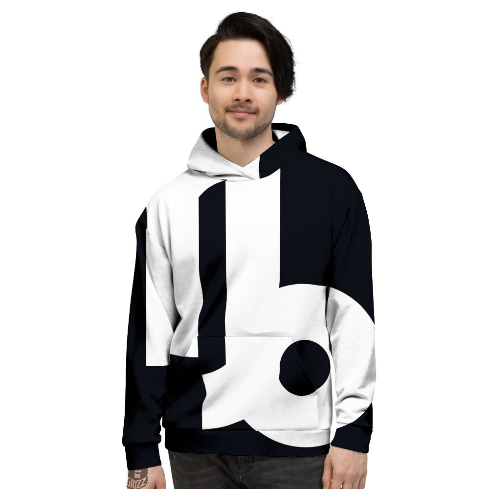 Capricorn Sign Zodiac White And Black Print Men's Hoodie-grizzshop