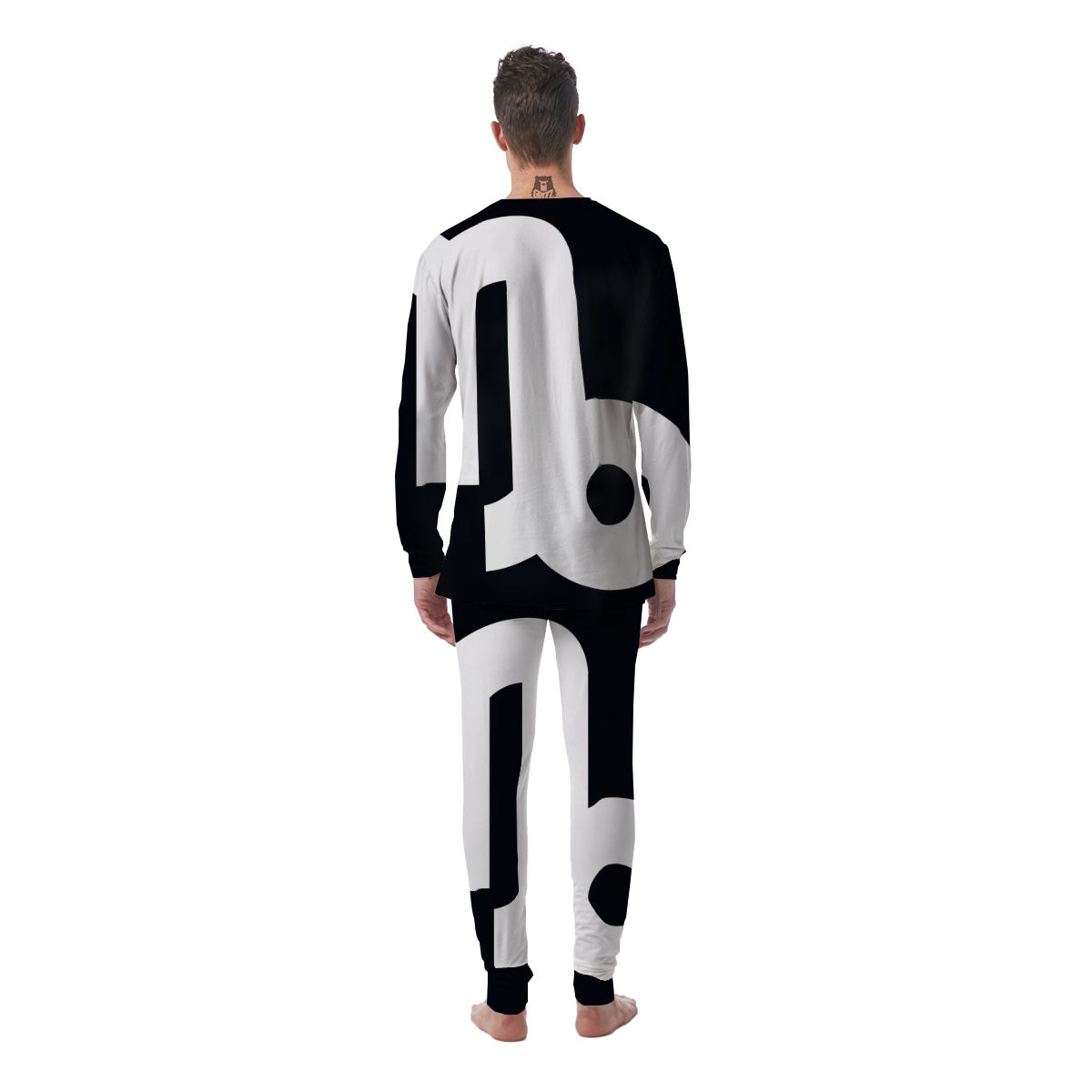 Capricorn Sign Zodiac White And Black Print Men's Pajamas-grizzshop