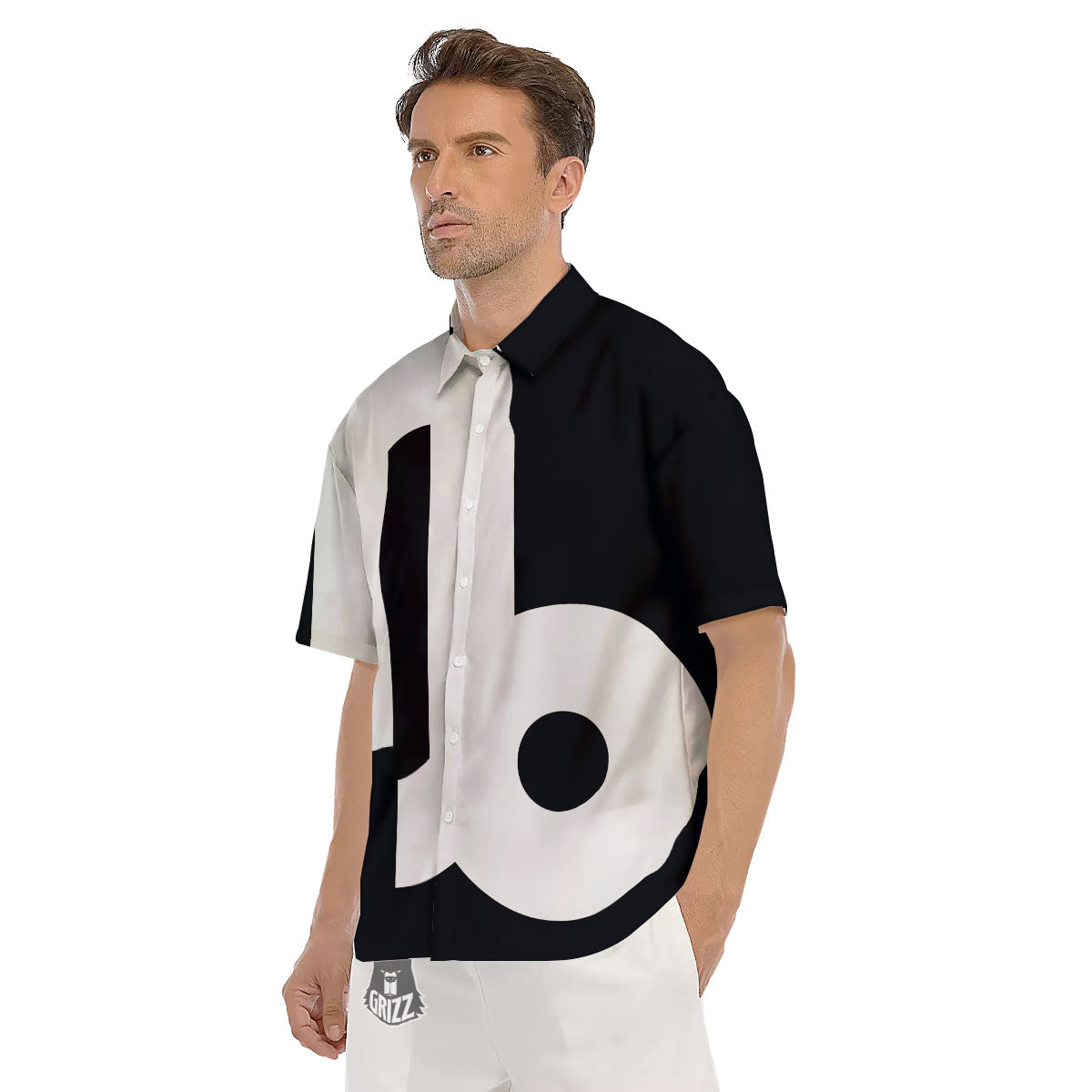 Capricorn Sign Zodiac White And Black Print Men's Short Sleeve Shirts-grizzshop