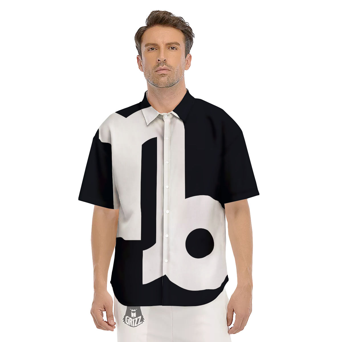 Capricorn Sign Zodiac White And Black Print Men's Short Sleeve Shirts-grizzshop