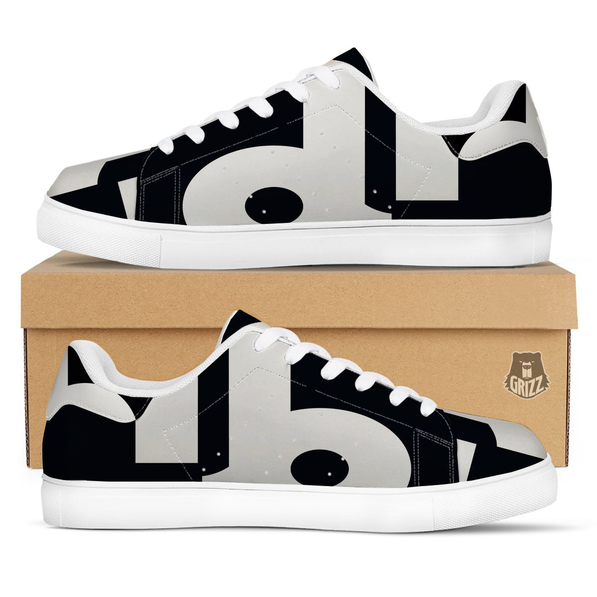 Capricorn Sign Zodiac White And Black Print White Low Top Sneakers-grizzshop