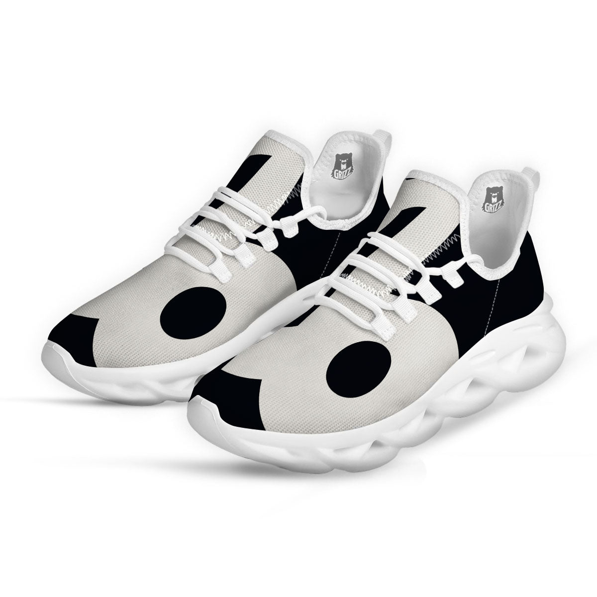 Capricorn Sign Zodiac White And Black Print White Running Shoes-grizzshop