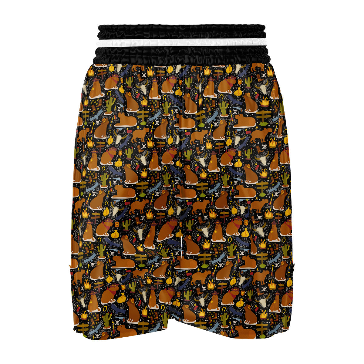 Capybaras Print Pattern Boxing Shorts-grizzshop