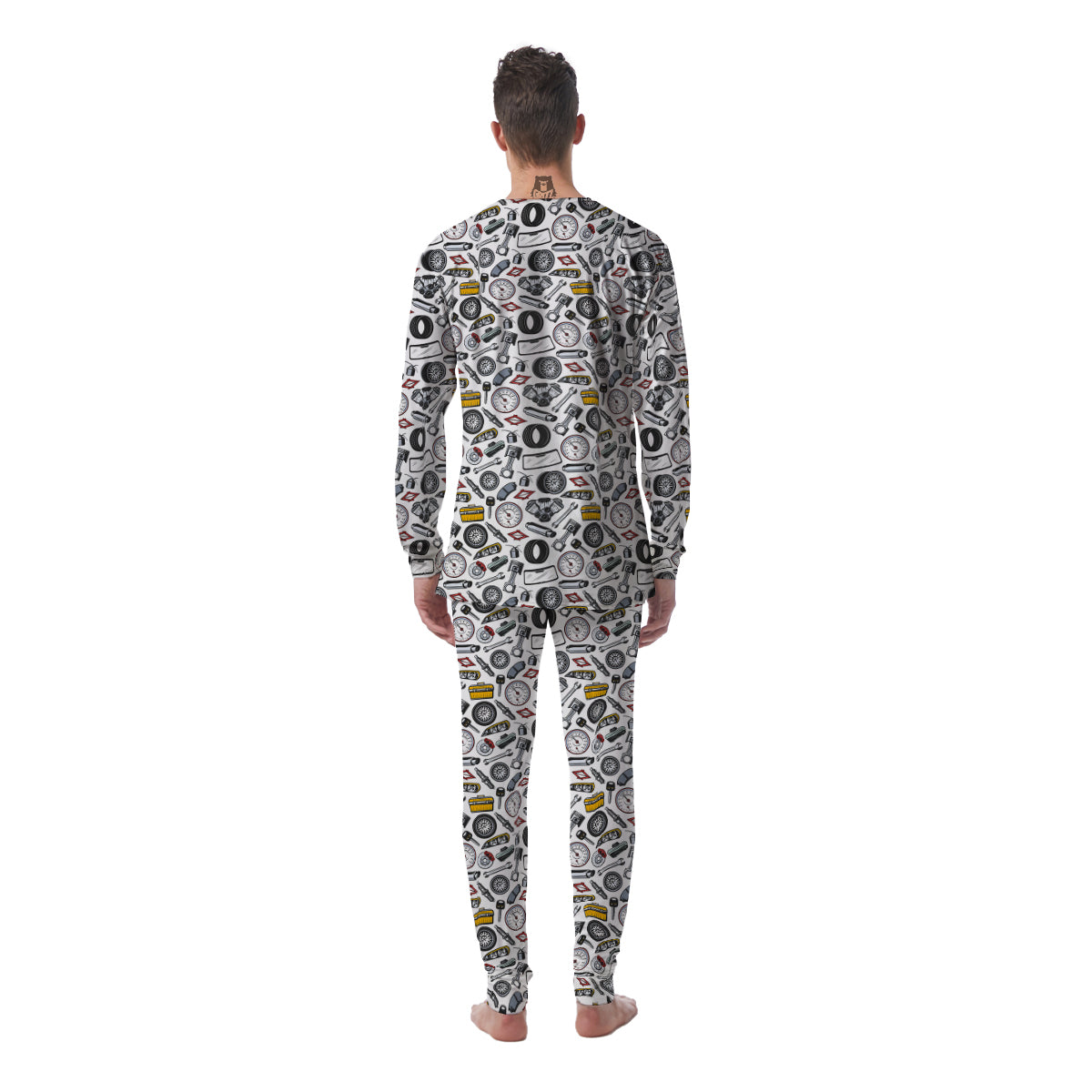 Car Vehicle Accessories Print Pattern Men's Pajamas-grizzshop