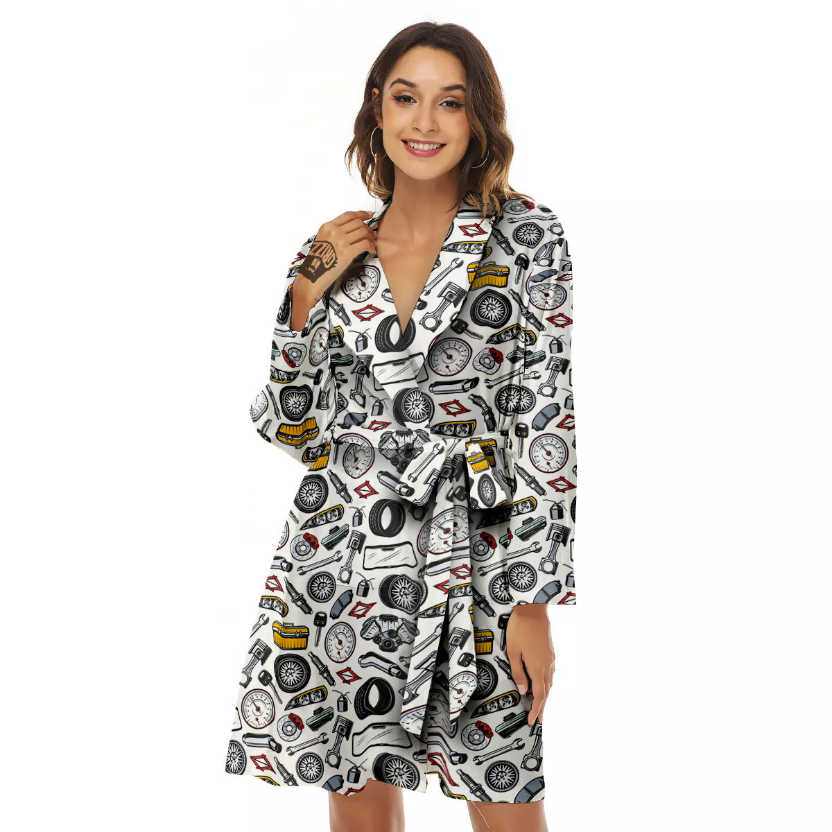 Car Vehicle Accessories Print Pattern Women's Robe-grizzshop