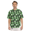 Card Suits Green Playing Print Pattern Men's Short Sleeve Shirts-grizzshop