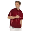 Cardiogram Heartbeat Print Men's Short Sleeve Shirts-grizzshop