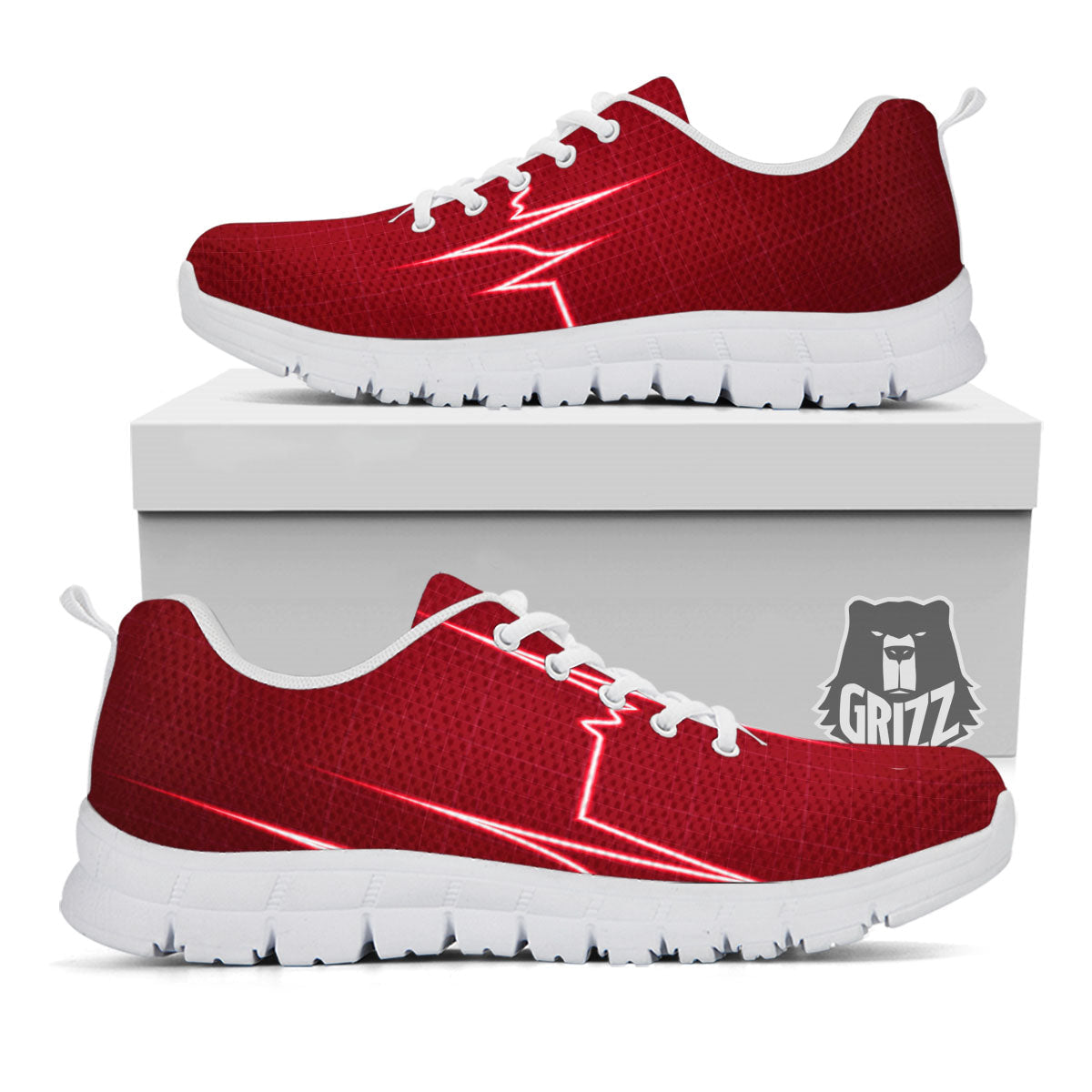 Cardiogram Heartbeat Print White Sneaker-grizzshop