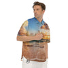 Caribbean Ocean Print Men's Short Sleeve Shirts-grizzshop