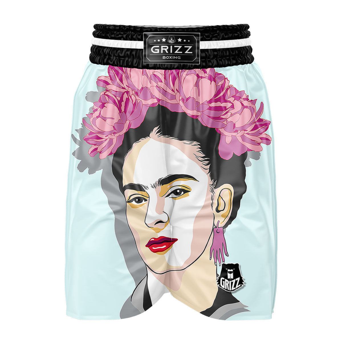 Carmen Frida Kahlo Magdalena Print Boxing Shorts-grizzshop