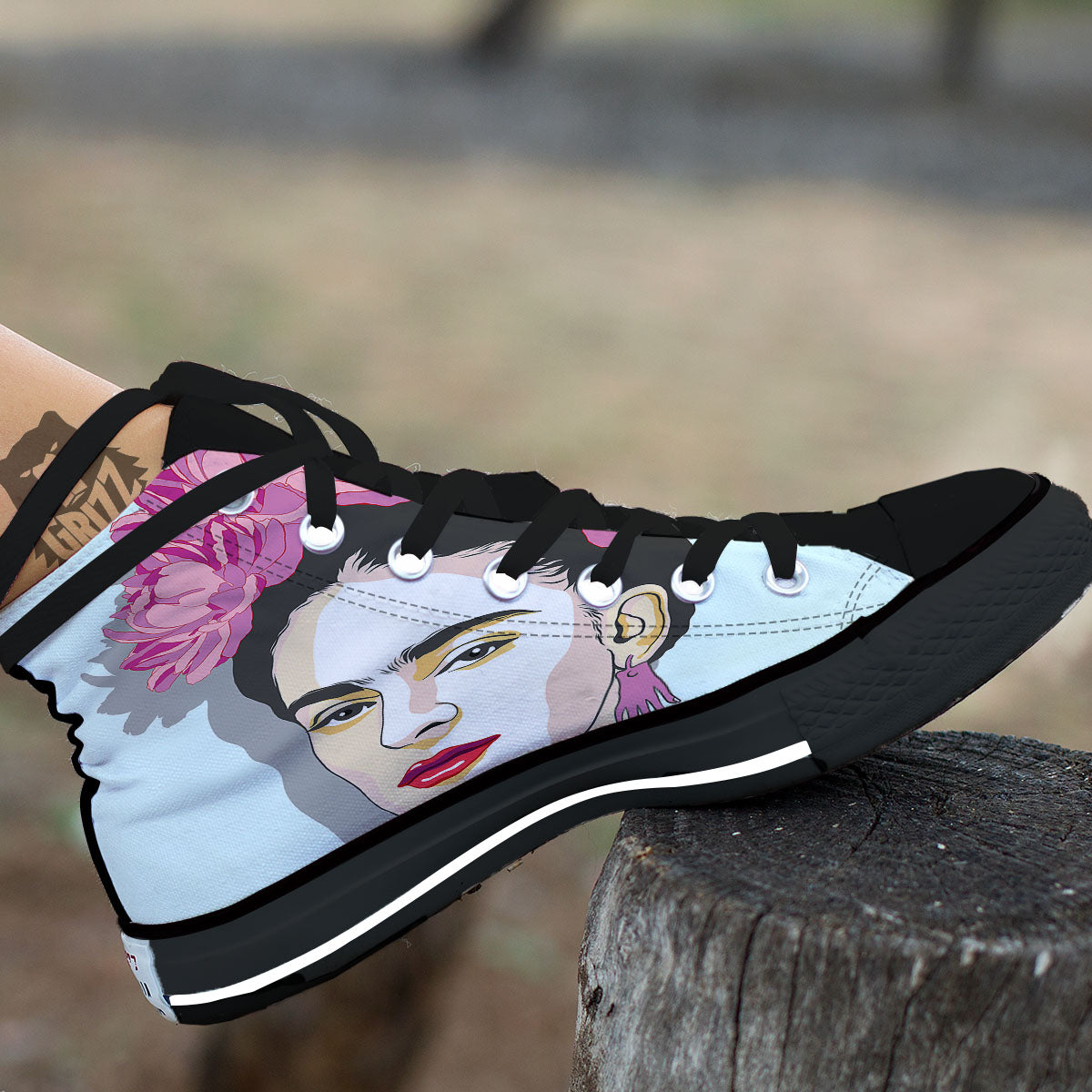 Carmen Frida Kahlo Magdalena Print High Top Shoes-grizzshop