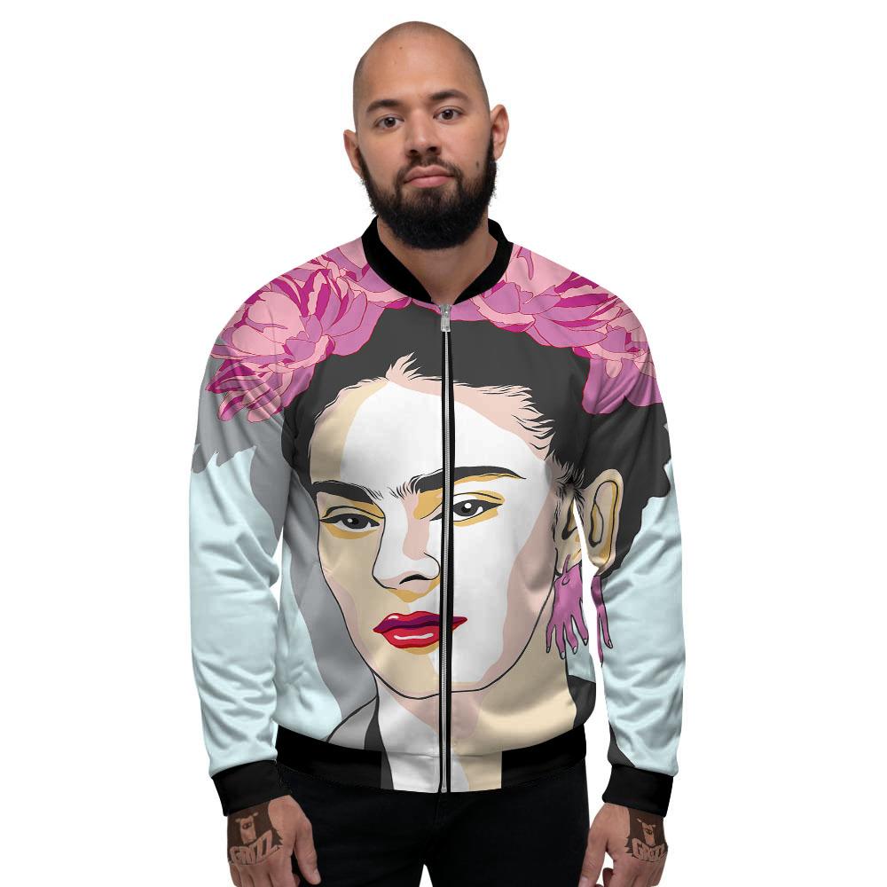 Carmen Frida Kahlo Magdalena Print Men's Bomber Jacket-grizzshop